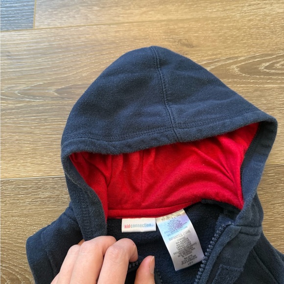 Y2K blue and red football hooded vest - Picture 5 of 5